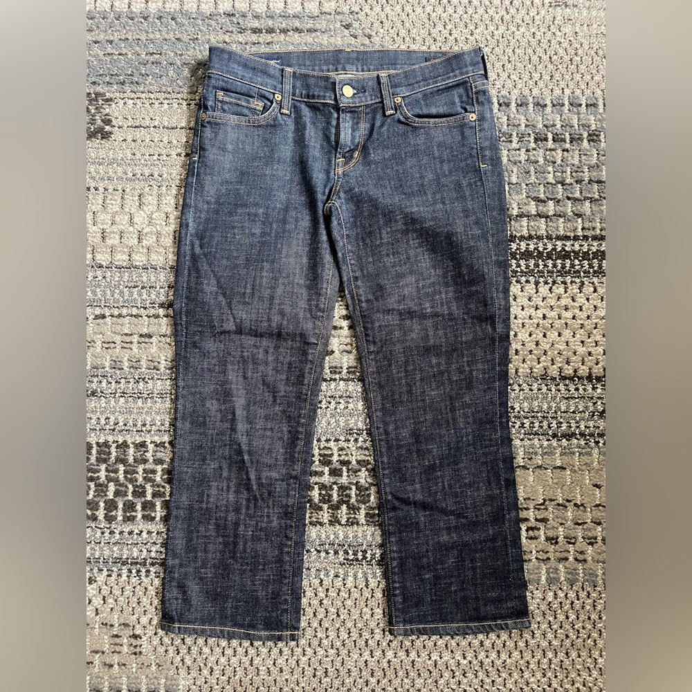 👖 Citizens of Humanity Low Waist Cropped Jeans, Kelly #063, Med/Dark Wash, Sz 28